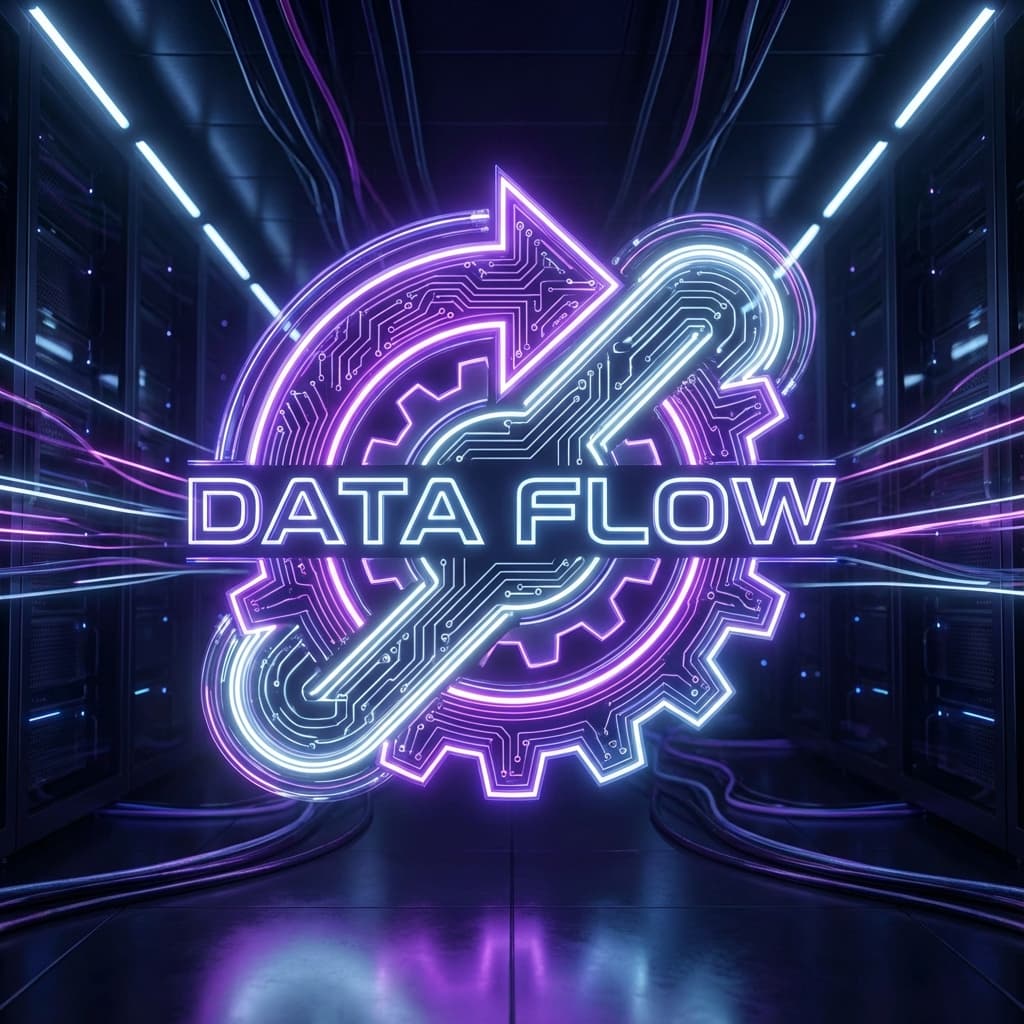 Logo Next.js stylisé en serveur futuriste